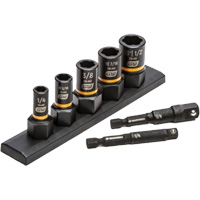 SAE Bolt Biter Extraction Socket Set, 7 Pcs, Impact, 1/4"/3/8" Drive Size Rock Safety Industrial Ltd