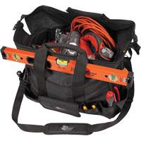 Sac &agrave; outils Phantom 18" pour entrepreneur, Polyester balistique, 25 pochettes, Noir Rock Safety Industrial Ltd