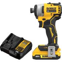 ATOMIC COMPACT SERIESMAX* Brushless Cordless Compact Impact Driver Kit, 1/4", 1700 in-lbs Max. Torque, 20 V, Lithium-Ion Rock Safety Industrial Ltd