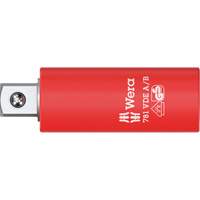 Adaptateur isol&eacute; VDE A/B, Prise 1/4", Douille 3/8", 2,78" lo, Sph&eacute;rique Rock Safety Industrial Ltd