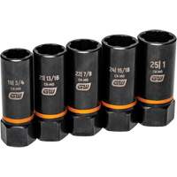 Bolt Biter Extraction Socket Set, 5 Pcs, Impact, 1/2" Drive Size, Deep Rock Safety Industrial Ltd