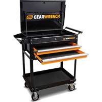 Utility Cart, 2 Drawers, 32-1/2" W x 42" H, Black/Orange Rock Safety Industrial Ltd