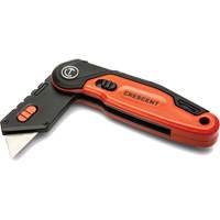 Folding Utility Knife, 1" Blade, Steel Blade, Aluminum Handle Rock Safety Industrial Ltd
