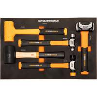 Mixed Hammer Set in Foam Storage Tray, 5 Pieces Rock Safety Industrial Ltd