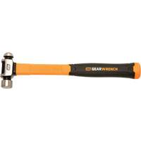 Ball Pein Hammer, 8 oz. Head Weight, Plain/Polished Face, Fibreglass Handle Rock Safety Industrial Ltd