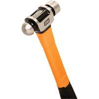 Ball Pein Hammer, 8 oz. Head Weight, Plain/Polished Face, Fibreglass Handle Rock Safety Industrial Ltd
