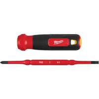 2-in-1 1000V Insulated Flip Shank Multi-Bit Screwdriver, 8-4/5" L, Cushion Grip Handle Rock Safety Industrial Ltd
