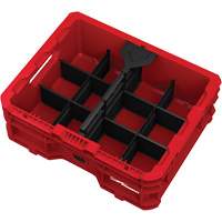Bac &agrave; profil bas PACKOUT, 15" x 18-5/8" x 6-5/8", Noir/Rouge Rock Safety Industrial Ltd