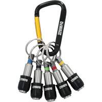 Jeu de porte-embouts avec anneau porte-cl&eacute;s 5 morceaux Rock Safety Industrial Ltd