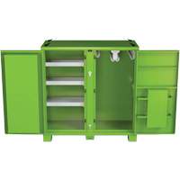 Armoire de rangement d'&eacute;PI sur place, Acier, Vert lime haute visibilit&eacute; Rock Safety Industrial Ltd