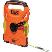 Open Reel Tape Measure with Single Hook and Carabiner, 1/2" x 300', 1/10" Graduations Rock Safety Industrial Ltd