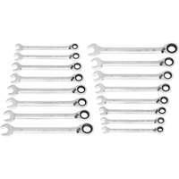 Jeu de cl&eacute;s r&eacute;versibles &agrave; 12 pans et 90 dents, Cl&eacute; polygonale, 16 morceaux, M&eacute;trique Rock Safety Industrial Ltd