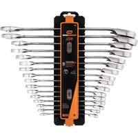 90-Tooth 12-Point Reversible Wrench Set, Ratcheting Box, 16 Pieces, Metric Rock Safety Industrial Ltd