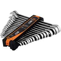 90-Tooth 12-Point Reversible Wrench Set, Ratcheting Box, 16 Pieces, Metric Rock Safety Industrial Ltd