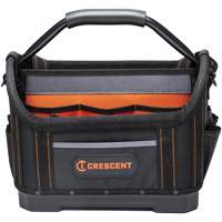 Sac ouvert de 14" pour outils d'ouvrier, 1680 Denier/Polyester, 25 pochettes, Noir/Gris/Orange Rock Safety Industrial Ltd