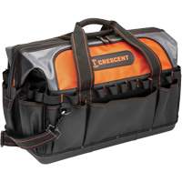 Sac &agrave; outils 20" pour entrepreneur, 1680 Denier/Polyester, 31 pochettes, Noir/Gris/Orange Rock Safety Industrial Ltd