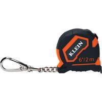 Keychain Tape Measure, 1/2" x 6'/2 m, 1/32''/0.79 mm Graduations Rock Safety Industrial Ltd