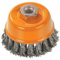 Knot-Twisted Wire Cup Brush, 3" Dia. x M10x1.5 Arbor Rock Safety Industrial Ltd