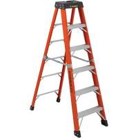 Escabeaux industriels extra robustes (s&eacute;rie 6800 AA), 6', Fibre de verre, Capacit&eacute; 375 lb, Type 1AA Rock Safety Industrial Ltd