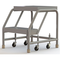 &eacute;chelles roulantes, 2 marches, Largeur de la marche 16", Hauteur de la plateforme 20", Aluminium Rock Safety Industrial Ltd