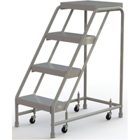 &eacute;chelles roulantes, 4 marches, Largeur de la marche 16", Hauteur de la plateforme 40", Aluminium Rock Safety Industrial Ltd