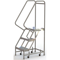 &eacute;chelles roulantes, 3 marches, Largeur de la marche 16", Hauteur de la plateforme 30", Aluminium Rock Safety Industrial Ltd