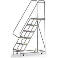 &eacute;chelles roulantes, 6 marches, Largeur de la marche 24", Hauteur de la plateforme 60", Aluminium Rock Safety Industrial Ltd