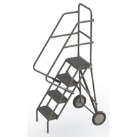 Rolling Ladder, 4 Steps, Serrated, 40" High Rock Safety Industrial Ltd