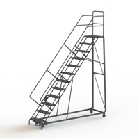 Heavy Duty Safety Slope Ladder, 12 Steps, Serrated, 50° Incline, 120" High Rock Safety Industrial Ltd