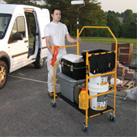 nsemble d'&eacute;chafaudage &agrave; montant de s&eacute;curit&eacute; & tablette pour outils de 4' Jobsite Series, Cadre Acier, 49-1/2" p x 57-3/4" h Rock Safety Industrial Ltd