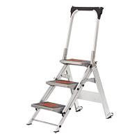 Safety Stepladder with Bar & Tray, 2.2', Aluminum, 300 lbs. Capacity, Type 1A Rock Safety Industrial Ltd