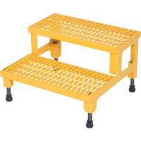 Plate-forme ajustable Step-Mate, 2 marche(s), 23-13/16" la x 22-7/8" lo x 15-1/4" h, Capacit&eacute; 500 lb Rock Safety Industrial Ltd