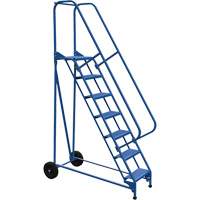 &eacute;chelle escamotable et portative Roll-A-Fold, 7 marches, Perfor&eacute;, Hauteur 70" Rock Safety Industrial Ltd