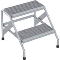 Escabeau en aluminium, 2 marche(s), 22-13/16" la x 24-9/16" lo x 20" h, Capacit&eacute; 500 lb Rock Safety Industrial Ltd