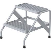 Escabeau en aluminium, 2 marche(s), 22-13/16" la x 24-9/16" lo x 20" h, Capacit&eacute; 500 lb Rock Safety Industrial Ltd
