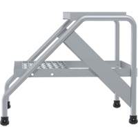 Escabeau en aluminium, 2 marche(s), 22-13/16" la x 24-9/16" lo x 20" h, Capacit&eacute; 500 lb Rock Safety Industrial Ltd