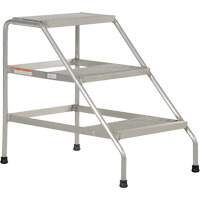 Escabeau en aluminium, 3 marche(s), 22-13/16" la x 34-9/16" lo x 30" h, Capacit&eacute; 500 lb Rock Safety Industrial Ltd