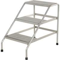 Escabeau en aluminium, 3 marche(s), 22-13/16" la x 34-9/16" lo x 30" h, Capacit&eacute; 500 lb Rock Safety Industrial Ltd