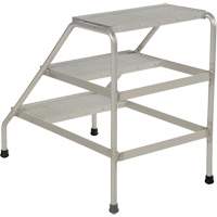 Escabeau en aluminium, 3 marche(s), 22-13/16" la x 34-9/16" lo x 30" h, Capacit&eacute; 500 lb Rock Safety Industrial Ltd