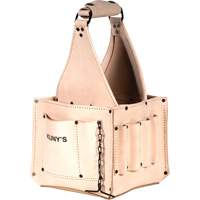 Porte-outils pour &eacute;lectricien et travaux d'entretien, Cuir, 17 pochettes, Beige Rock Safety Industrial Ltd