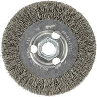 Disque &agrave; fils cr&ecirc;p&eacute;s, 4" dia., Fils 0,12", Arbre 5/8"-11 Rock Safety Industrial Ltd
