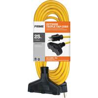 Cordon rallonge en vinyle, Ext&eacute;rieur, SJTW, AWG 12/3, 15 A, 3 prise(s), 25' Rock Safety Industrial Ltd