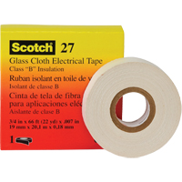 Rubans isolants en toile de verre 27 Scotch, 19 mm (3/4") la x 20 m (66') lo Rock Safety Industrial Ltd