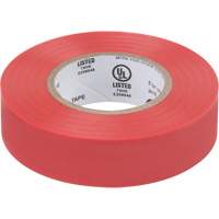 Ruban isolant, 19 mm (3/4") x 18 m (60'), Rouge, 7 mils Rock Safety Industrial Ltd