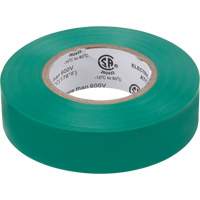 Ruban isolant, 19 mm (3/4") x 18 m (60'), Vert, 7 mils Rock Safety Industrial Ltd