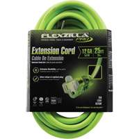 Flexzilla&reg; Pro Industrial Extension Cord, All-Weather, SJTW, 12/3 AWG, 15 A, 25' Rock Safety Industrial Ltd