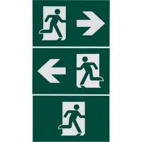 Running Man Sign with Security Lights, LED, Battery Operated/Hardwired, 12-1/10" L x 11" W, Pictogram Rock Safety Industrial Ltd