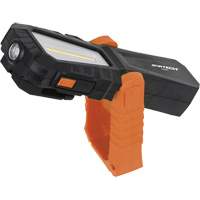 Lampe de travail COB rechargeable avec base pivotante magn&eacute;tique, DEL, 240 lumens, Boîtier en Plastique Rock Safety Industrial Ltd