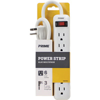 Power Strip, 6 Outlet(s), 3', 15 A, 1875 W, 125 V Rock Safety Industrial Ltd