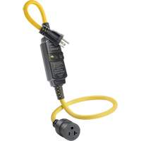 GFCI Cord Set with Automatic Reset, 120 V, 20 A, 3' Cord Rock Safety Industrial Ltd